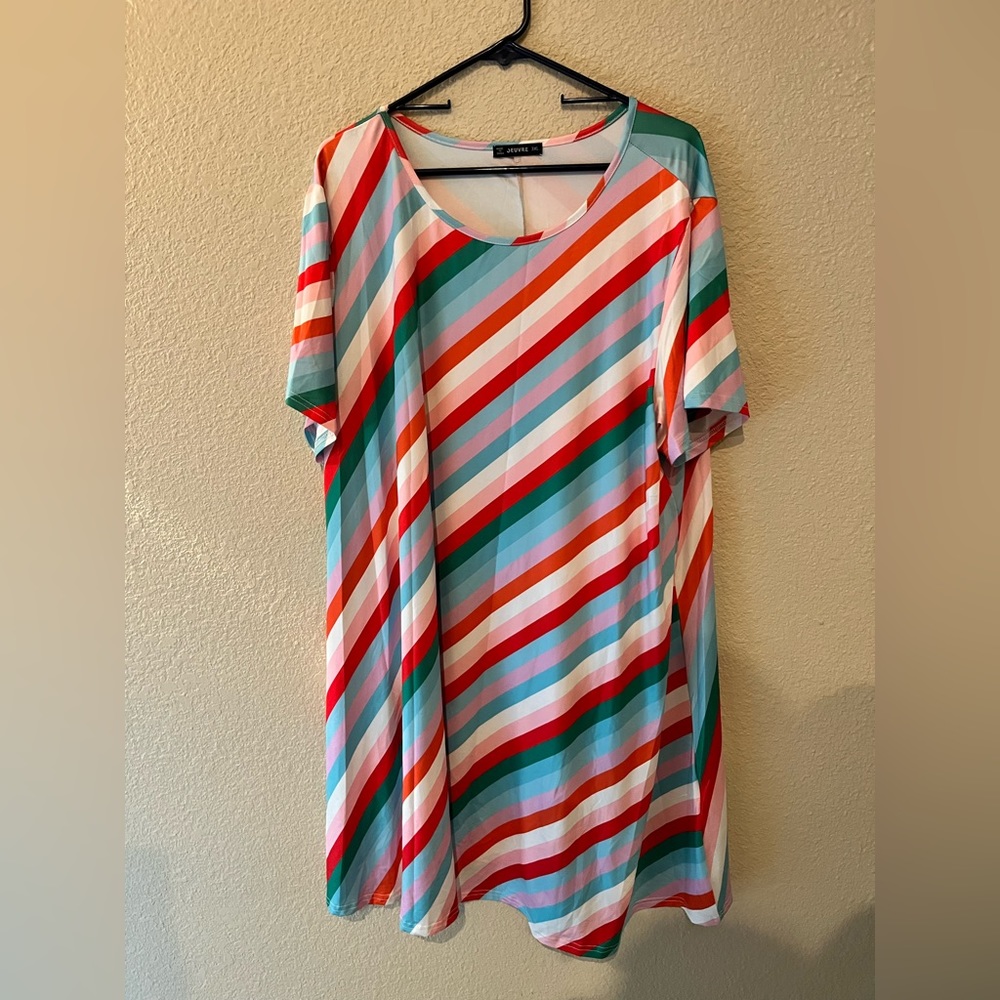 Euvre multi color stripe dress size 3X
